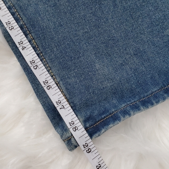 New! Boohoo Blue Plus Split Hem Straight Leg Jeans Mid Blue Size US 20. … - Picture 6 of 10